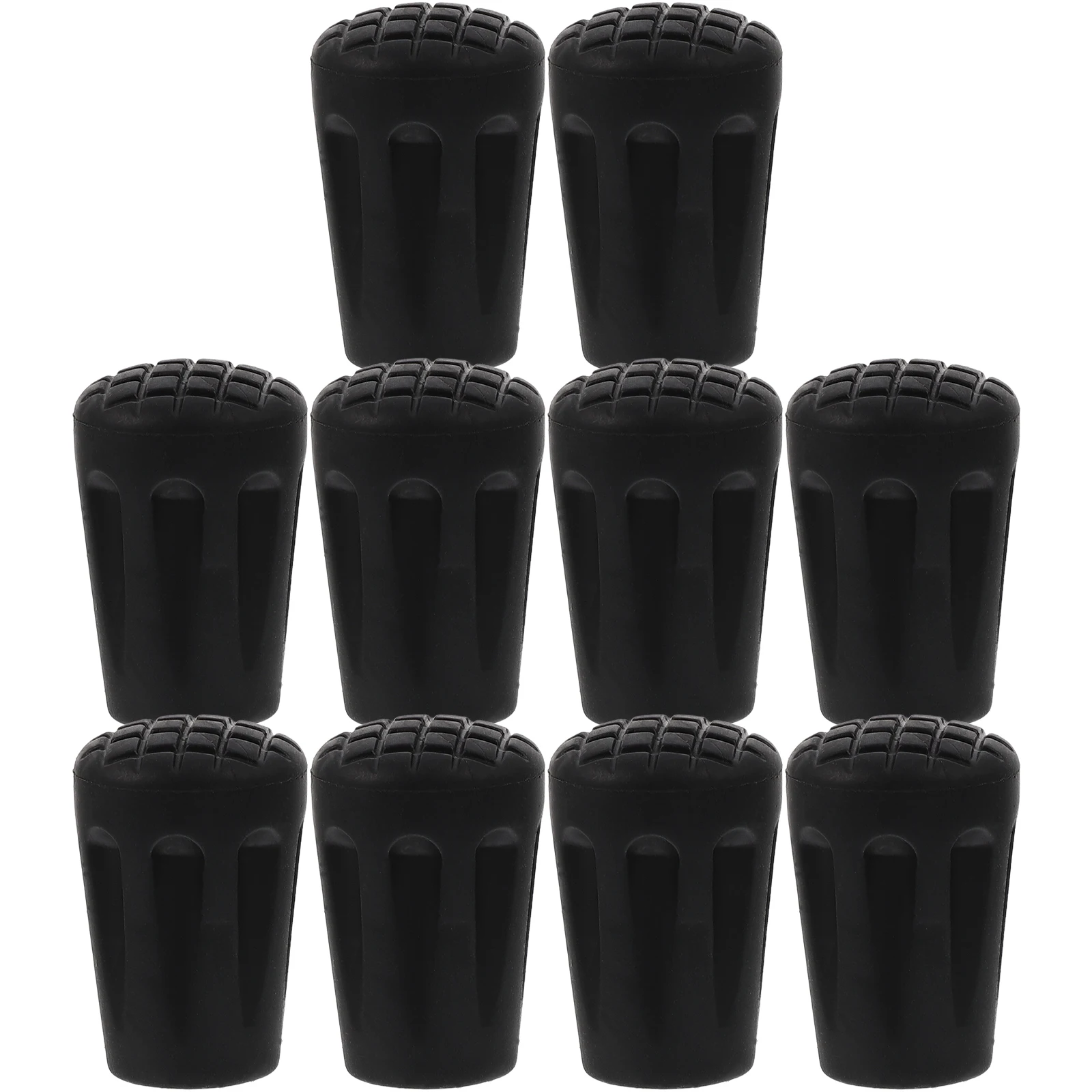 

10pcs Pole Tip Replacement Non-Slip Walking Sticks Tips Non-Slip Crutch Replacement Tip For Hiking Camping Outdoor Protector