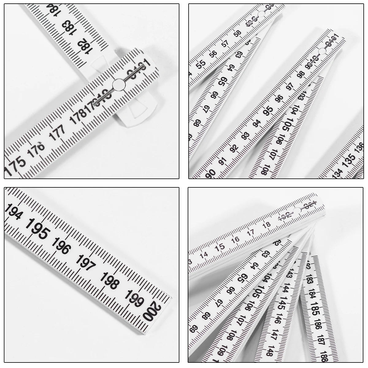 1pc Plastic Folding Ruler Centimeters Straight Clear Metric Measuring Portable Foldable Stick folding foldable measuring ruler