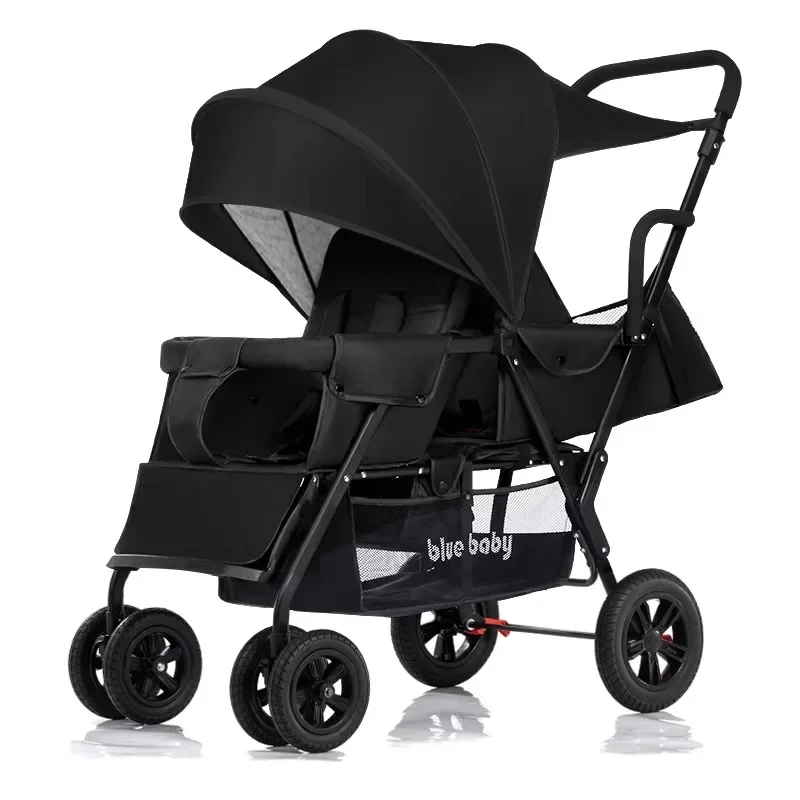 Evenflo Baby Twin Stroller Removable Rear Seat 0-7 Years Old Double Stroller