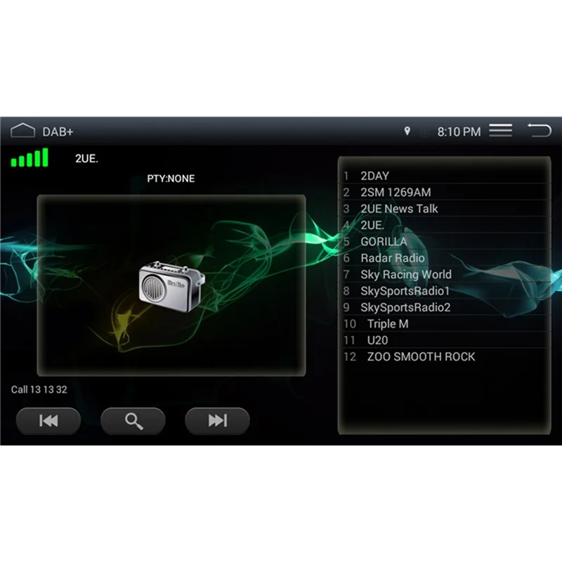 

Ведущий автомобильный радиоприемник Android, стереоплеер, DAB + приемник, антенна с USB-адаптером, автоматическое сканирование для канала, списка, логотип, приложение Supp