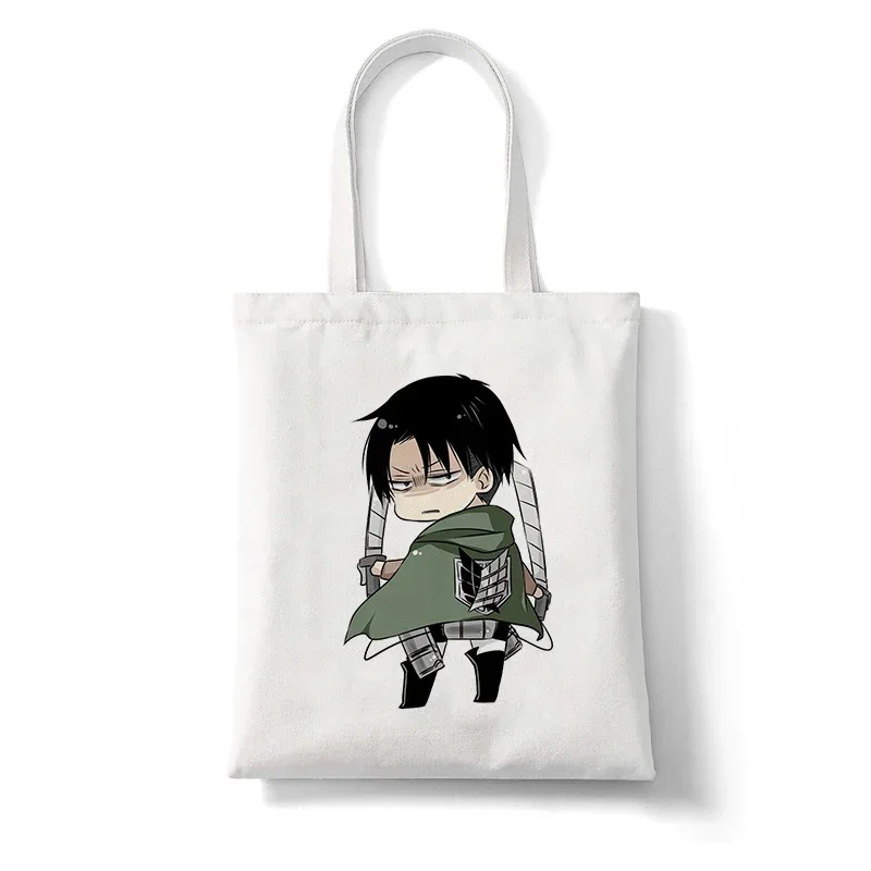 Women\'s Bag Cheap Casual Large Capacity Shoulder Bags Shopper Attack on Titan Canvas  Fashion Harajuku Ulzzang Handbags