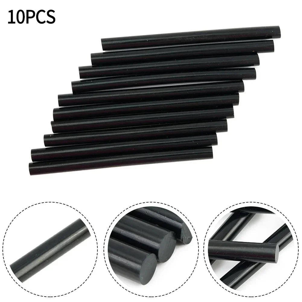 10pcs High Viscosity Resilient Hot Glue Sticks Car Auto Body Black Paintless Dent Removal Tool Repair DIY Craft Kit 7*100mm