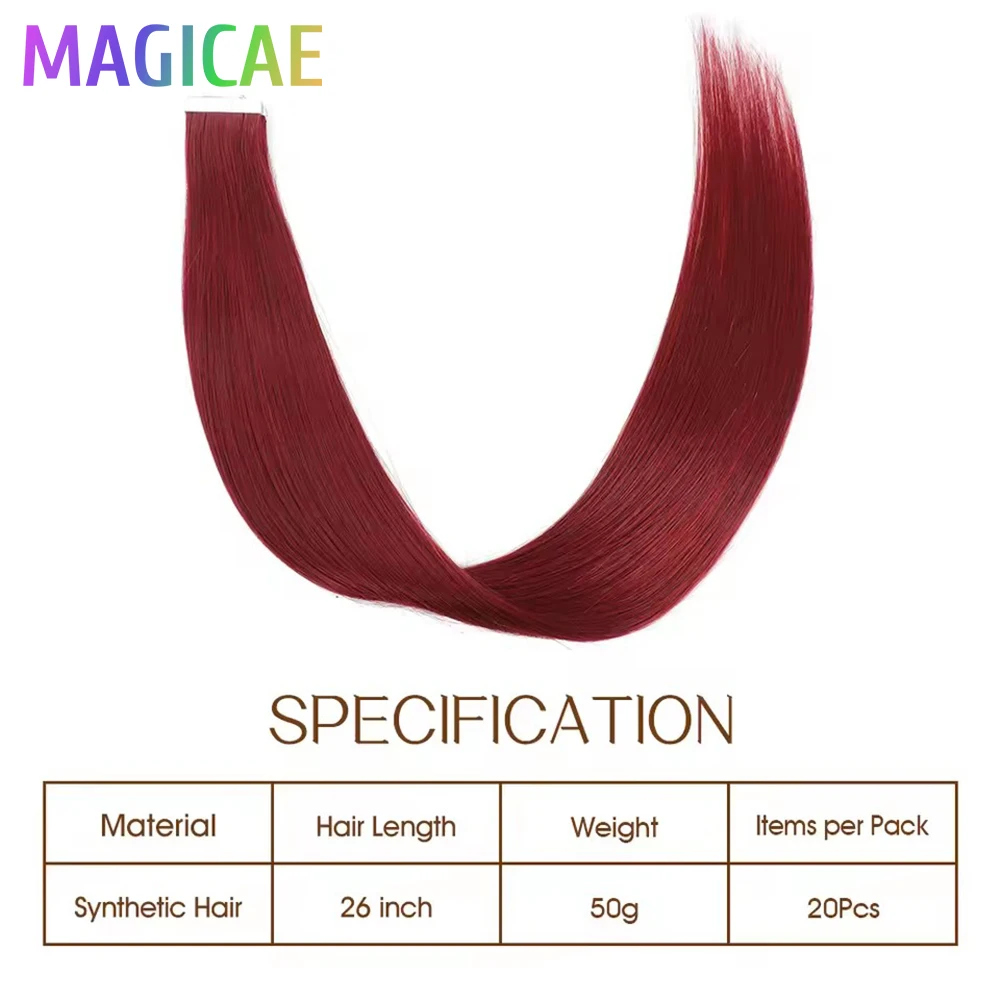 26 بوصة 20 قطعة شريط بني برتقالي في وصلات شعر مستقيمة أومبير أشقر SP12/16/613 شعر صناعي بدرجة حرارة عالية 50 جرام/وحدة #2