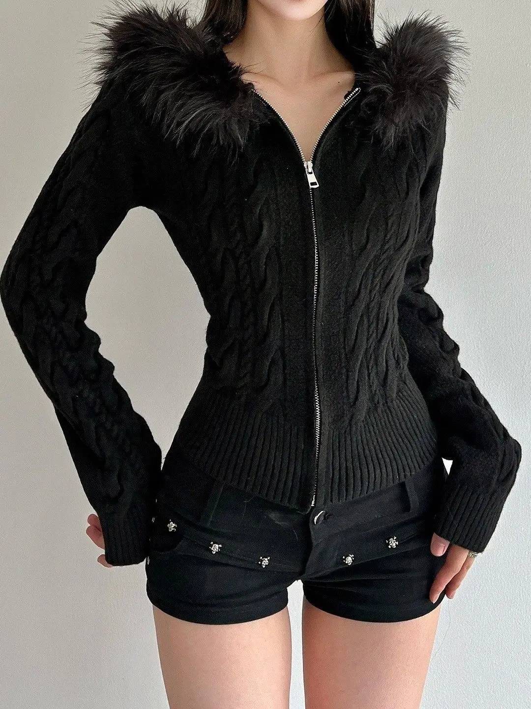 

Slimming ort Waist Jaet Sli Personali Coat Thiened Long Sve ort Length Cotton Outerwear for Women