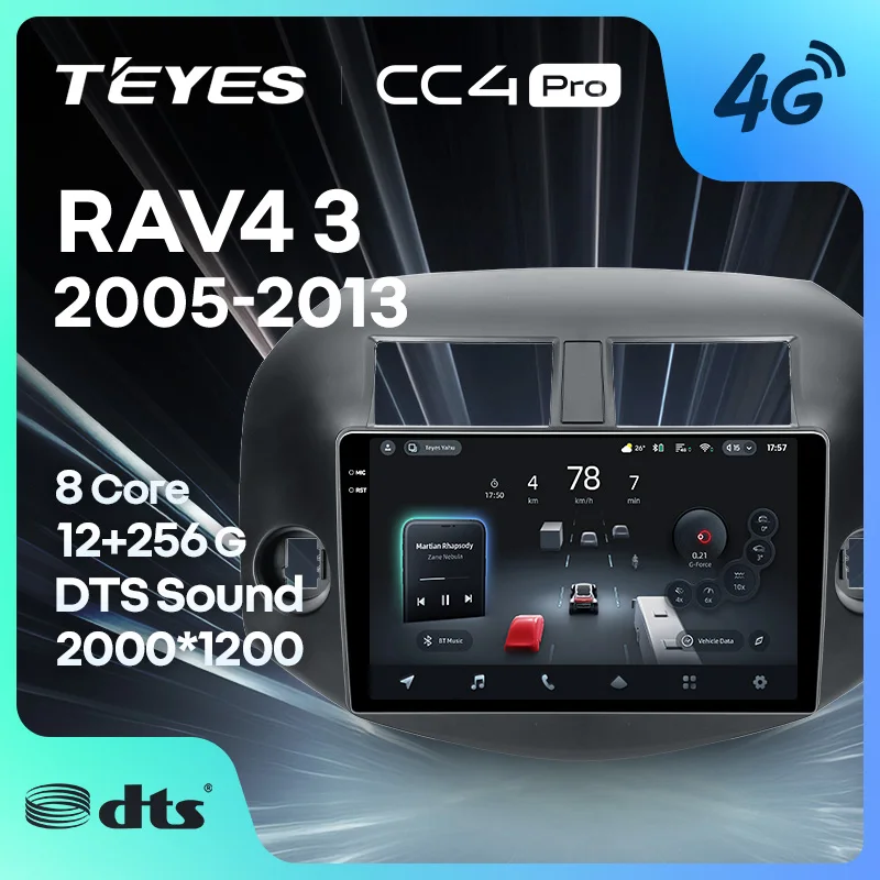 

TEYES CC4 PRO For Toyota RAV4 3 XA30 2005 - 2013 CarPlay Android Auto 2DIN Autoradio Radio Multimedia Stereo