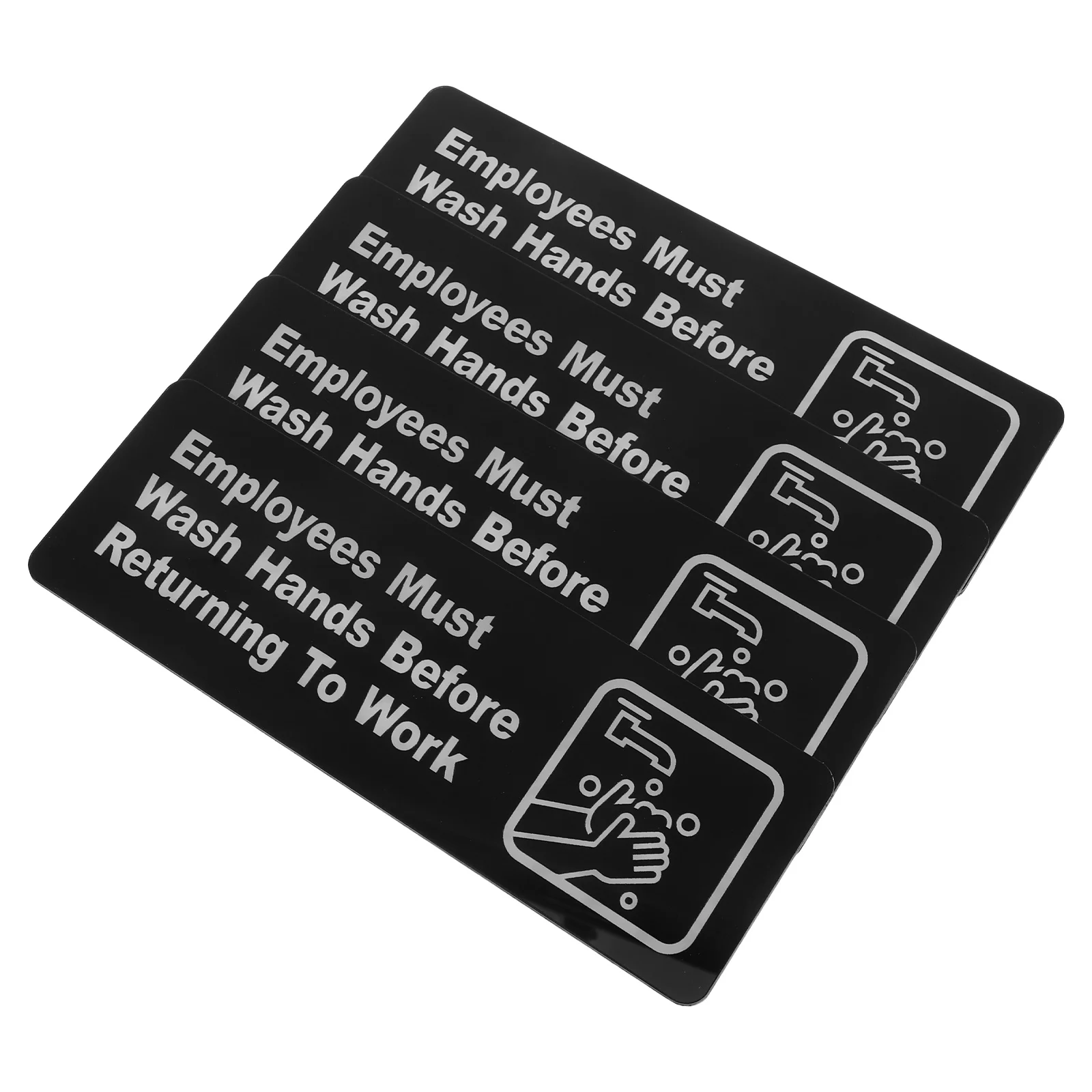 

4pcs Washing Signs Acrylic Self Adhesive Employees Wash H H washing Sign For Employees s Restroom Office Use