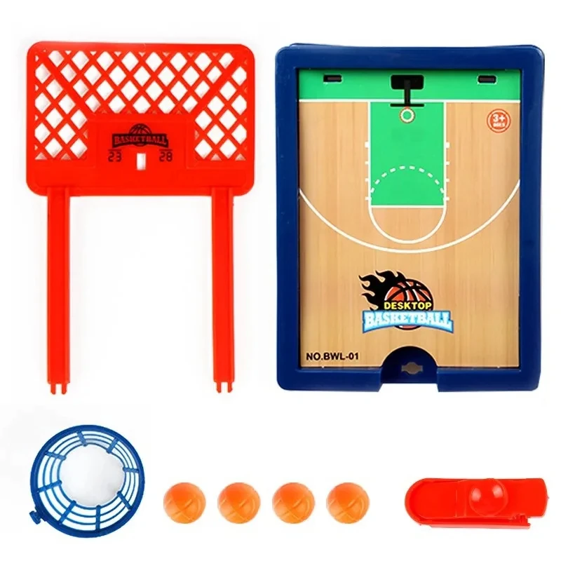 Ensemble de tir au doigt de cerceau de basket-ball, jeu de société de bureau, mini machine, table de fête, sport coule, 2 jeux ultérieurs, jouets de balle