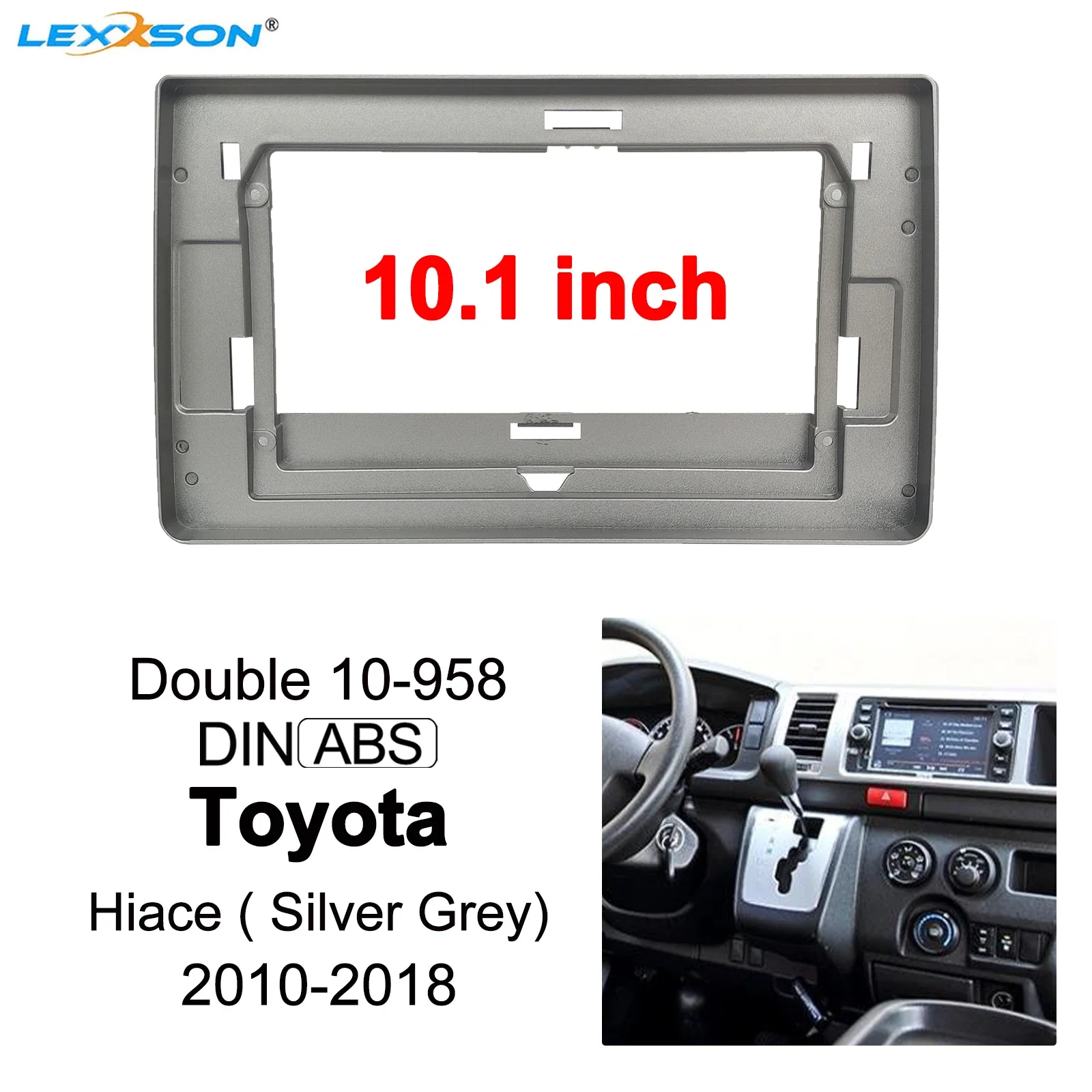 

10,1 дюймовый комплект отделки автомобильной Fascia Для Toyota Hiace 2010-2018 2Din Fascia In-dash стерео аудио фитинг адаптер Facia панель приборной панели