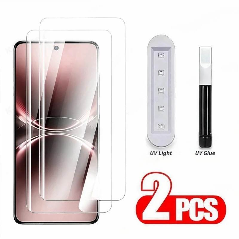 UV Liquid Glue Tempered Glass For Vivo X200 Ultra Pro X100 Glass Full Curved Screen Protector For Vivo X200Ultra Protective Film