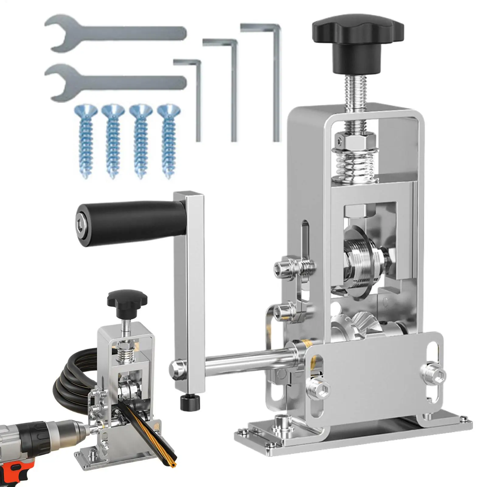 

Scrap Wire Stripping Machine Wire Stripping Electric Machine With Hand Crank Cable Management Heavy Duty Tool Ergonomic For