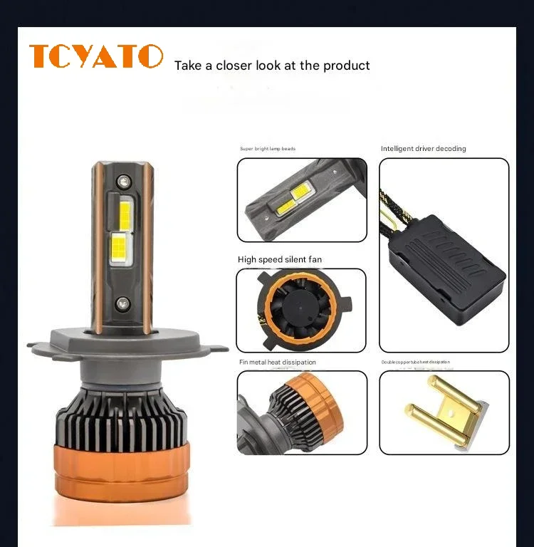 

TCYATO Пульт дистанционного управления трехцветная светодиодная фараH4 полоса мигающий пульт дистанционного управления H4H7H11led автомобильные фары