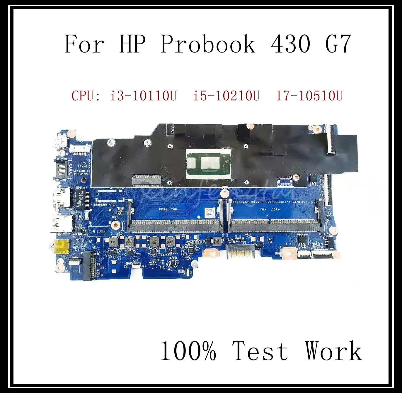 

For HP Probook 430 G7 Laptop Motherboard DA0X8LMB8D0 DDR4 With i3 i5 i7 10th gen CPU UMA 100% Test Work