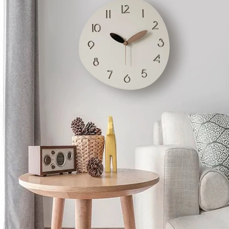 Modern Art Quartz Wall Clock Minimalist Stylish Mute Clock, Drill‑Free Wall‑Mounted Timepiece for Home Living Room Decor Display