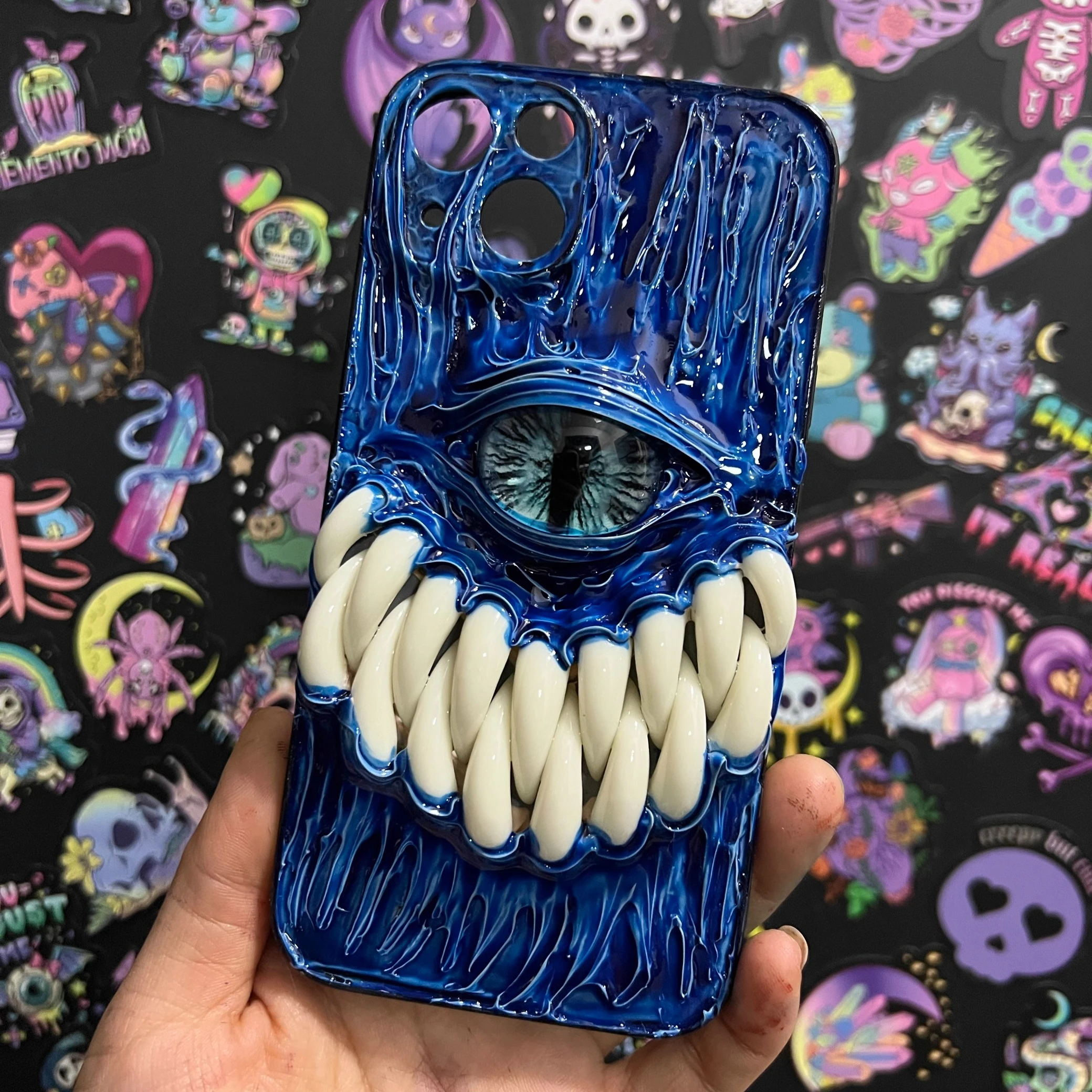 4016 اليدوية ثلاثية الأبعاد Cthulhu القوطية جراب هاتف الرعب الفن فريد الظلام الخيال ملحق هدية آيفون Xiaomi هواوي سامسونج #4