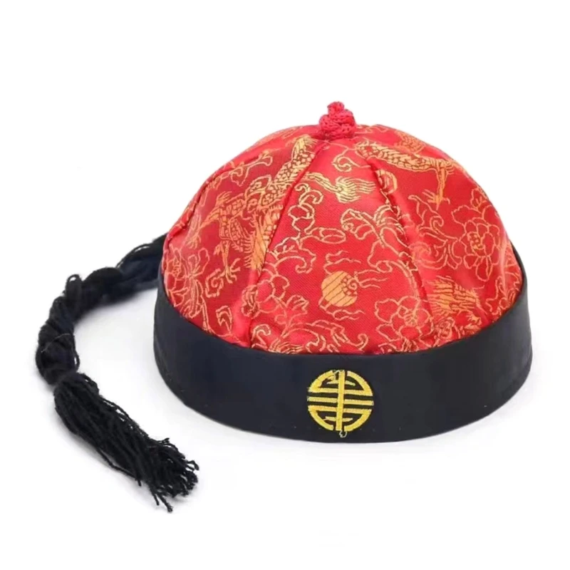 Cappello da imperatore cinese per giochi di ruolo teatrali Accessori per costumi per cappelli