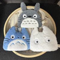 Cute Cat Coin Wallet Keychain Zipper Girl's Small Wallet Kawaii Data Cable Ear Bag Key Bag