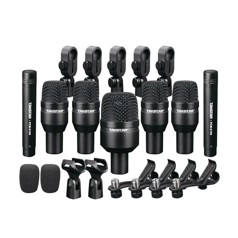 Takstar DMS-D7 Dynamic Drum Kit Group Kick Drum Musical Instrument M Microphone Set For Stage Show