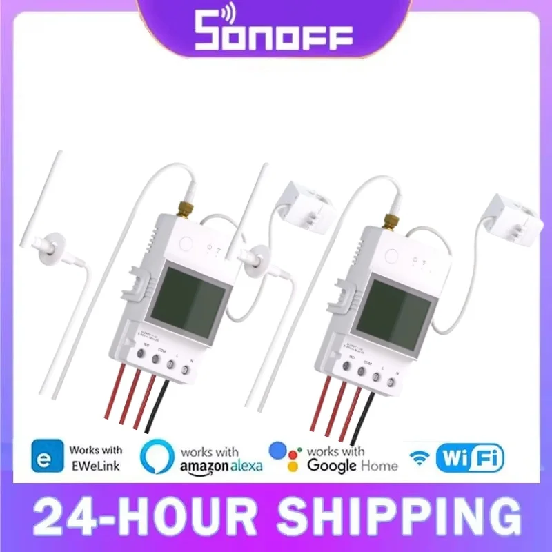 SONOFF POWCT 100A Max WiFi POW Ring Smart Power Meter Split CT Sensor ESP32Chip Energy Monitor Smart Life via Alexa Google IFTTT