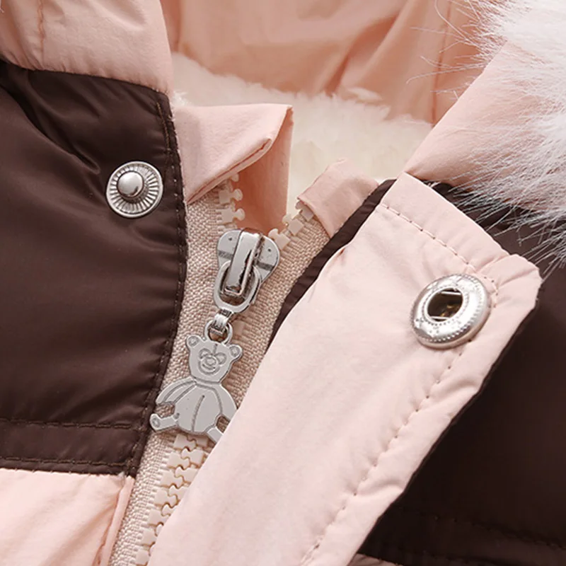 Winter Newborn Baby Girl Jumpsuit Warm Baby Romper With Gloves Baby Ski Suit Thicken Infant Snowsuit Children\'s Clothing Set