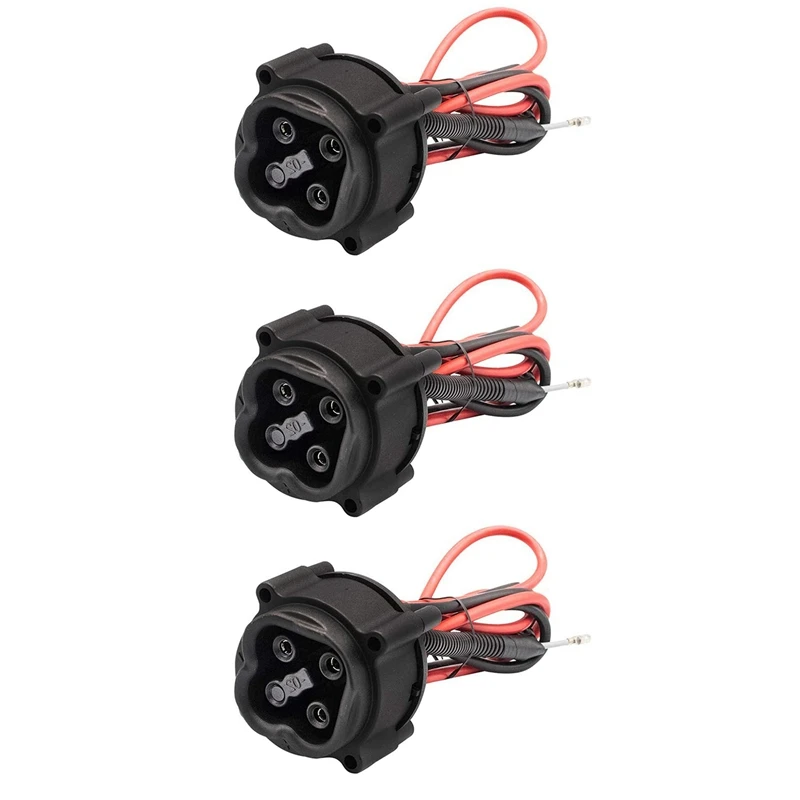 3X For Yamaha Golf Cart 2008-2010 48-Volt Charger Plug Receptacle JW2-H6181-02 Golf Cart Accessories