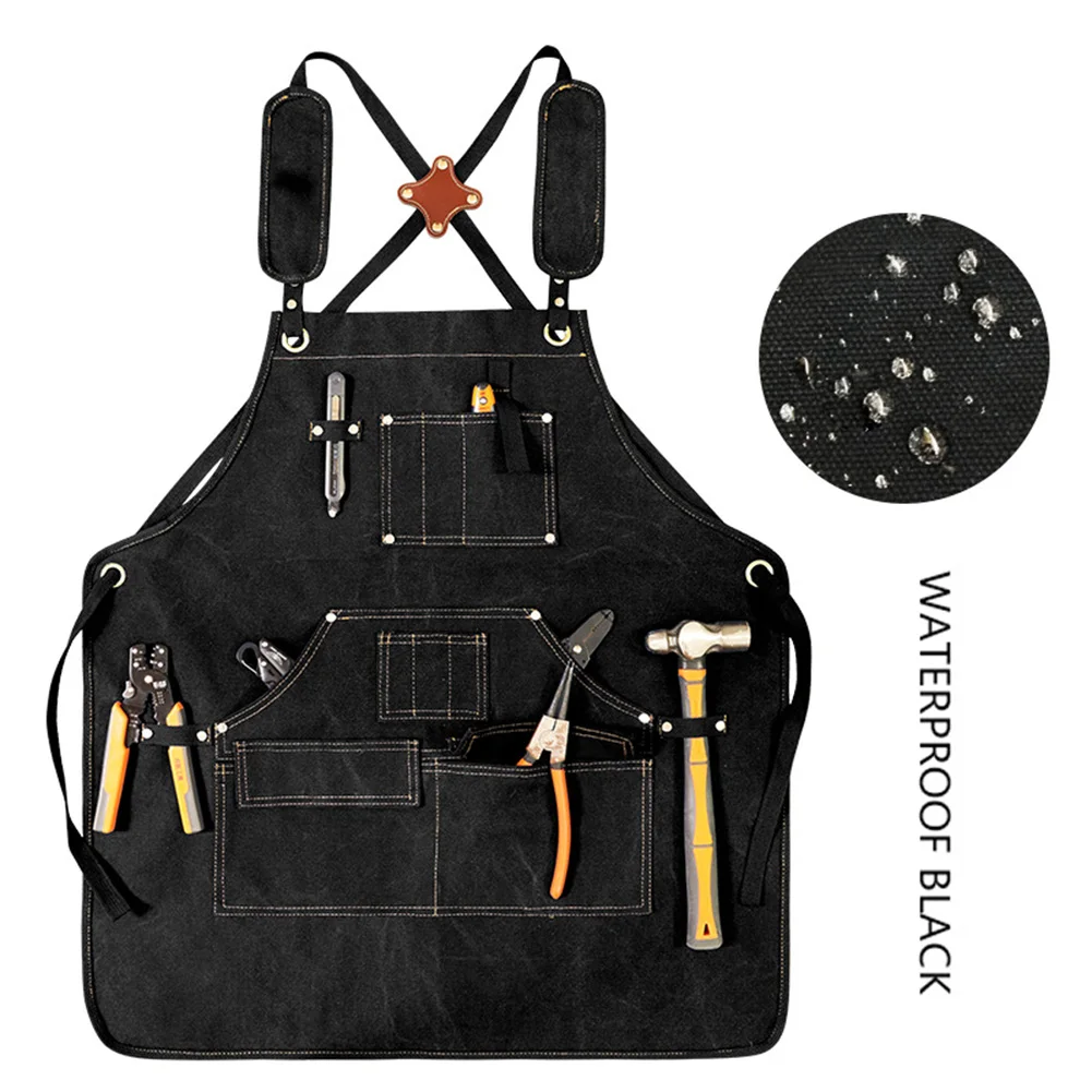 

Waterproof and Wear Resistant Canvas Work Apron Perfect for Electricians and Featuring Multi Pocket Tool Storage