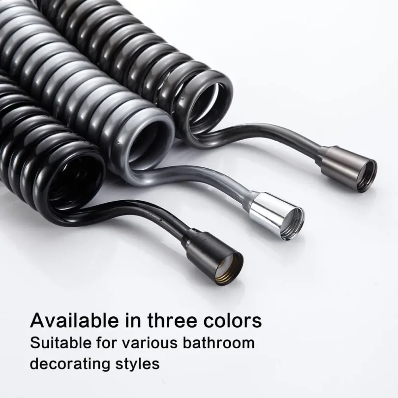New 1.5/2/3/5M Spring Flexible Retractable Hose For Shower Head Toilet Bidet Pipe Plumbing Bathroom Spiral Flexible Shower Hose