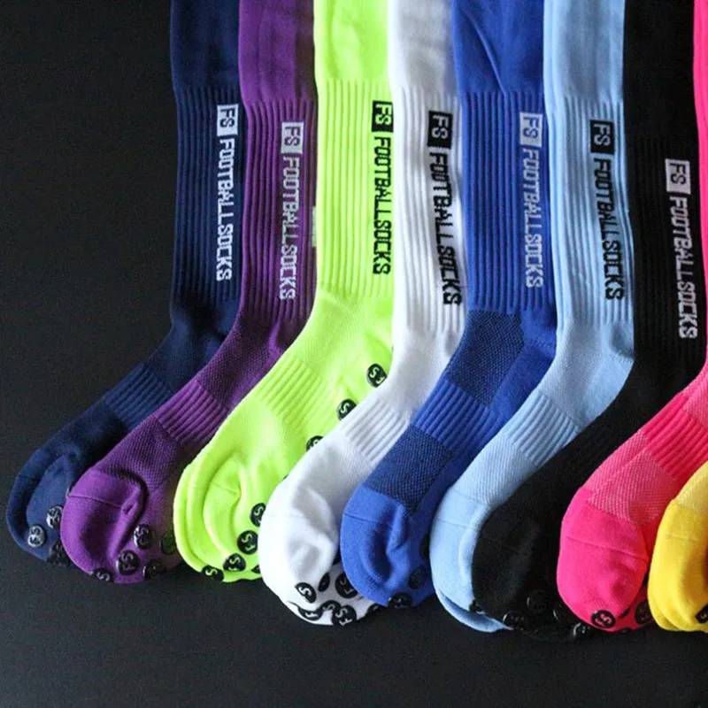 2024 New Men\'s women Non-Slip Soccer Socks Breathable Knee High Towel Bottom Cycling Hiking Sports Training Long Football Socks