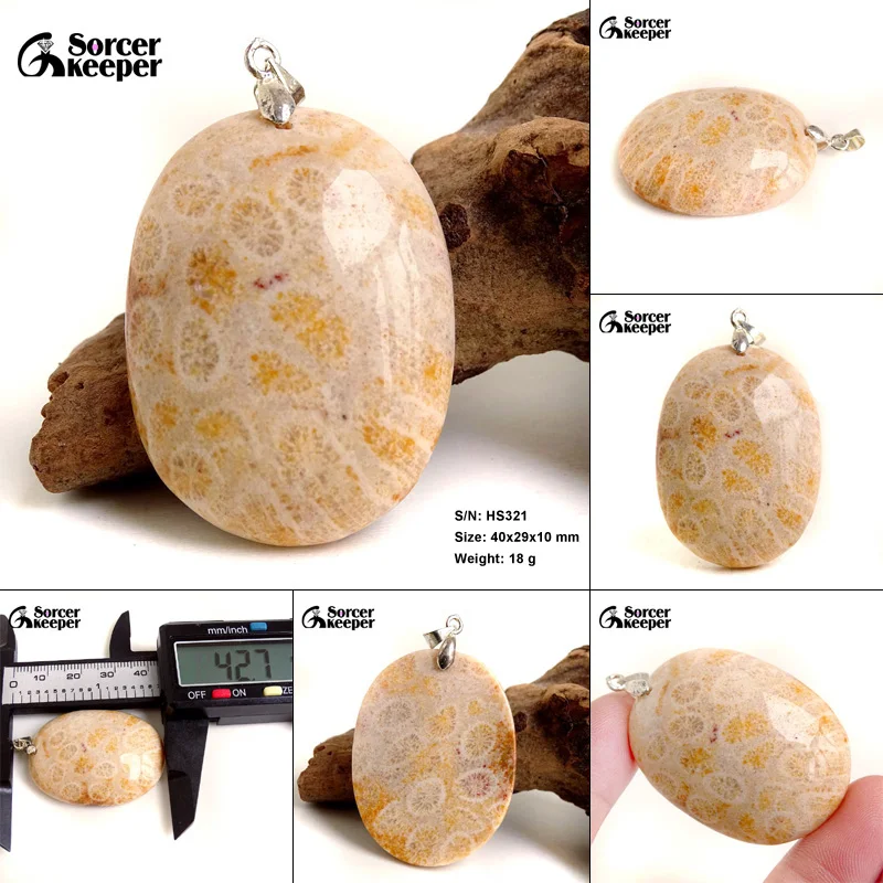 High Quality Real Natural Coral Gemstone Chrysanthemum Beads Flower Jasper Pendants Jewelry For Women Men Collar Necklaces AA845