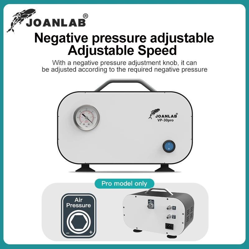 JOANLAB DC 12v Mini Oil-free Diaphragm Air Vacuum Pump Adjustable Pressure Laboratory Filter Pump Portable Lab Equipment