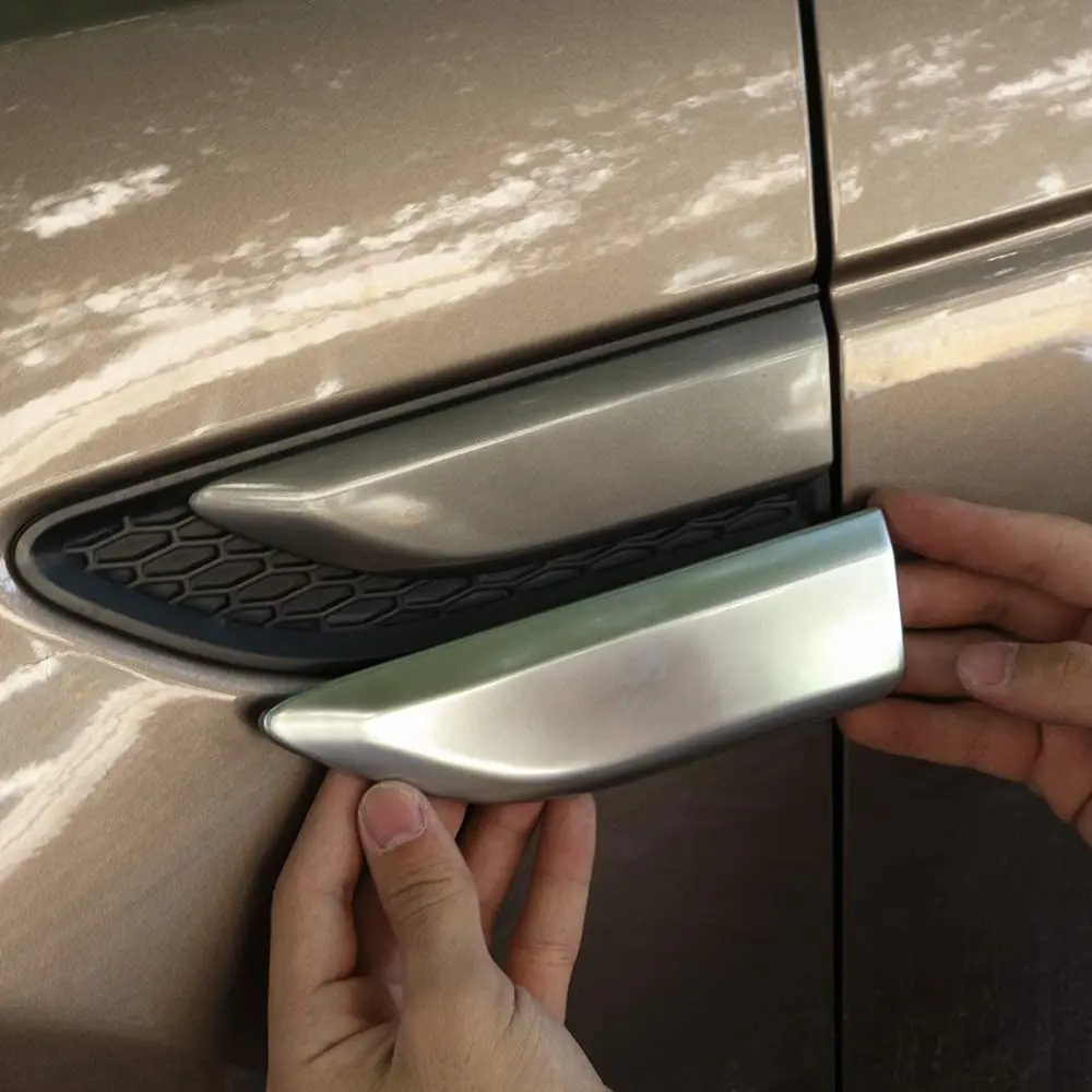 Car Side Flow Air Vent Fender Cover Trim For Land Rover Discovery Sport 2015-2018 ABS Adhesive Accessories Styling 2Pcs/set