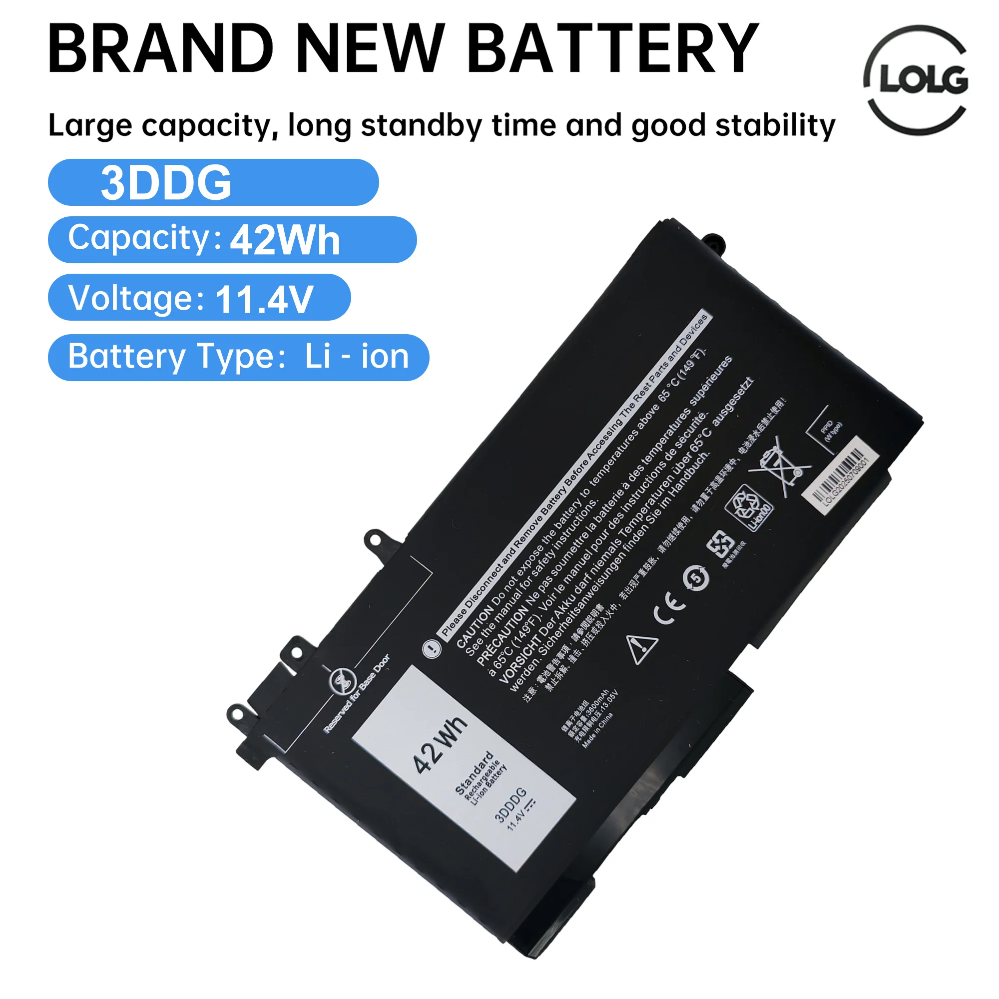 

3DDDG Battery For Dell Latitude 5280 5288 5480 5580 5490 5590 5491 5591 5495 5488 M3520 M3530 Series High Quality 93FTF Battery