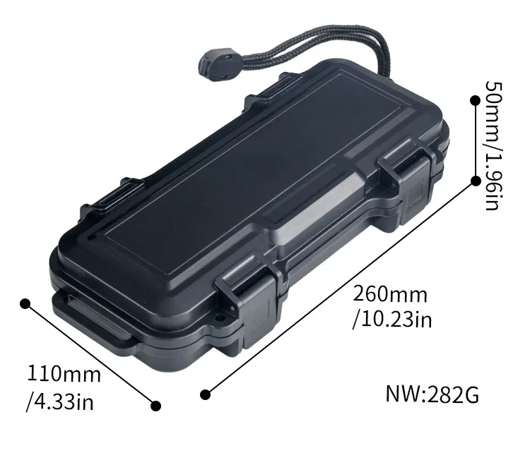 Portable Cigar Humidor With Humidifier Waterproof ABS Travel Case Box for 4 Cigar Smoking Accessories Gift for Men view 5