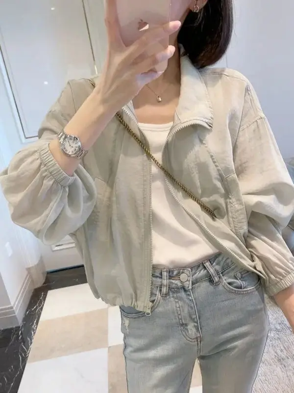 2025年夏 レディース 新作 ゆったりスタイル カジュアルファッション 軽量 通気性 日焼け防止服 ショート丈 アウター