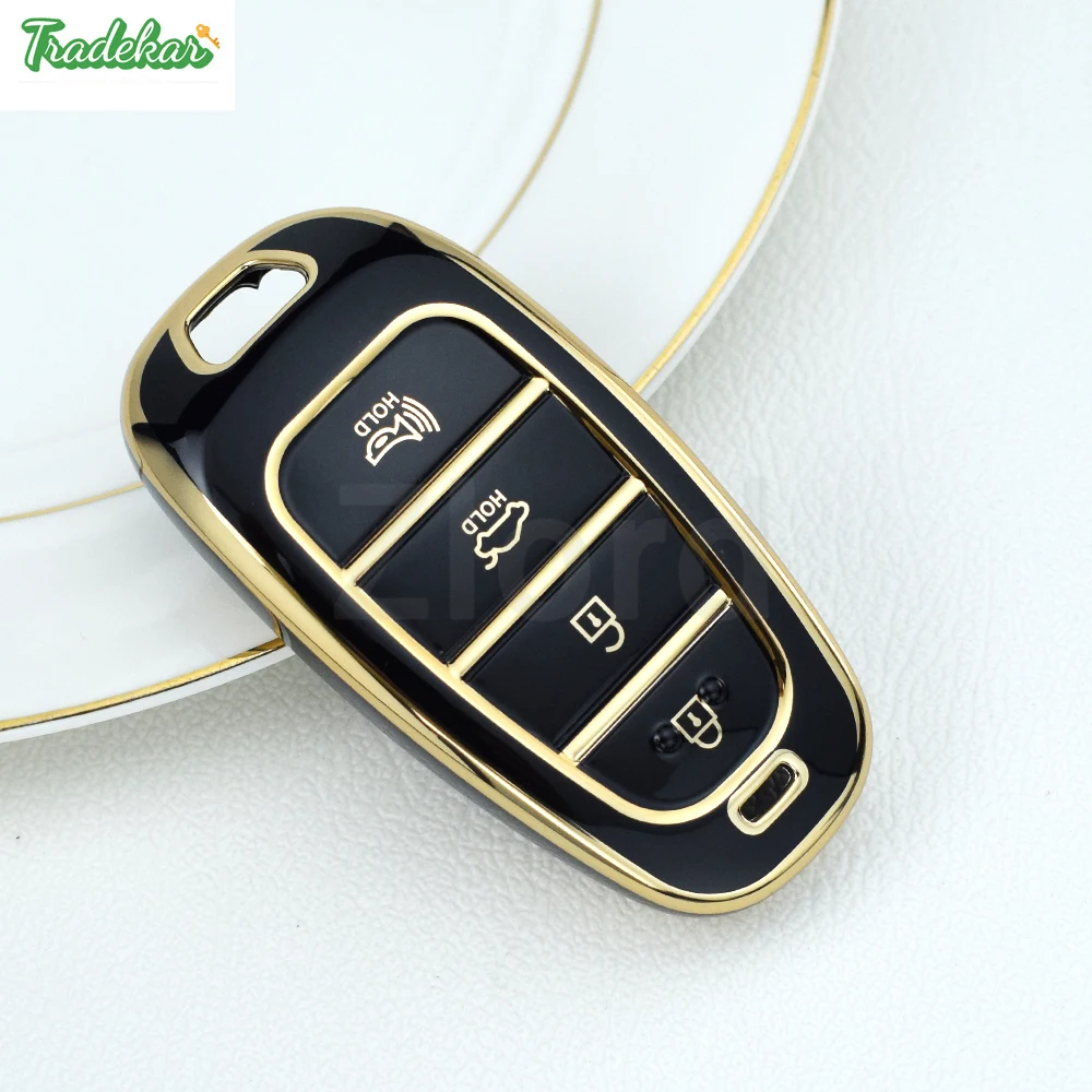 New TPU Auto Shell Fob for Hyundai Elantra Grandeur Accent Solaris Sonata  Kona Creta I20 I30 IX35 IX25 Car Key Case Cover