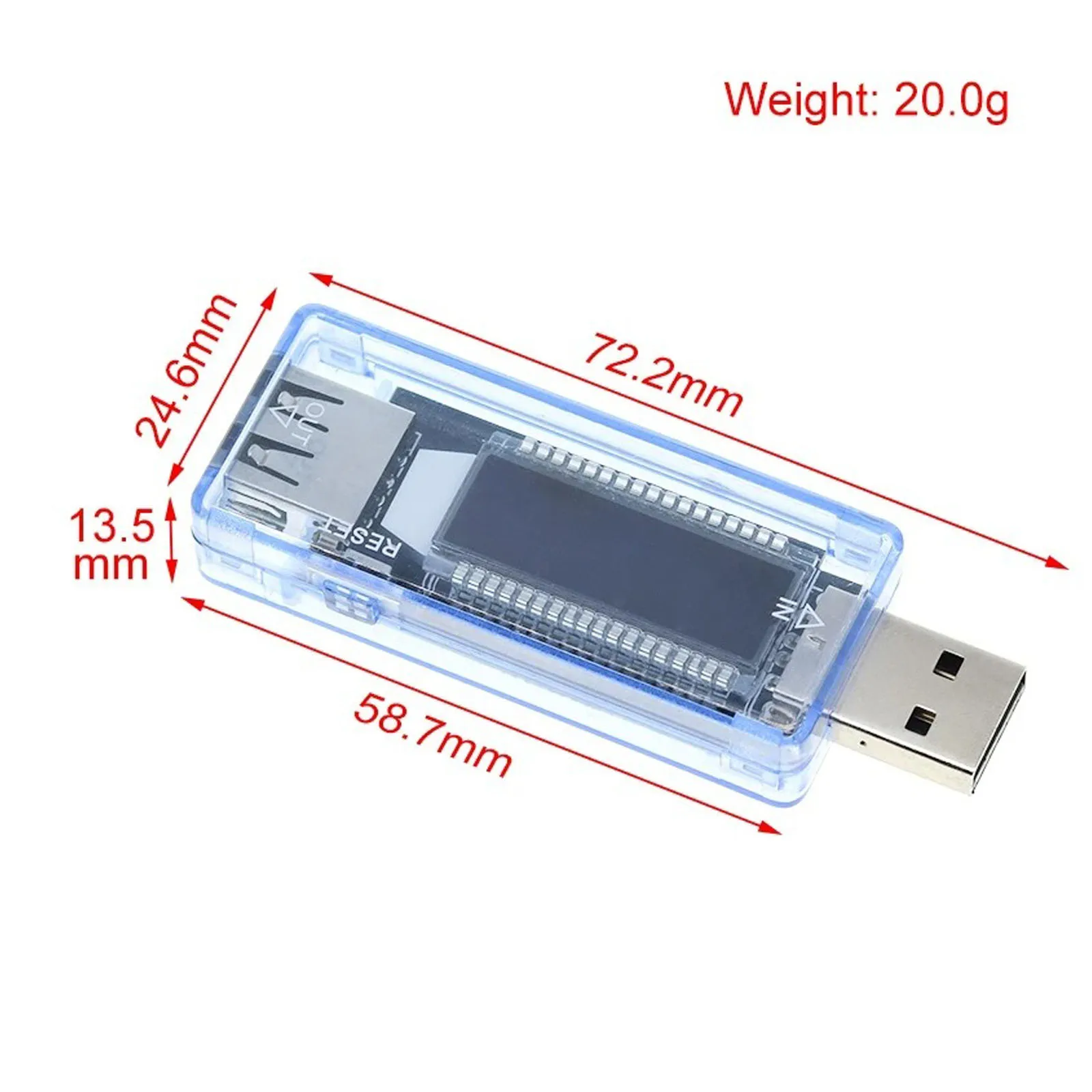 전압계 전류 전압 용량 배터리 테스터 KWS-V20 USB 볼트 전류 전압 닥터 충전기 용량 테스터