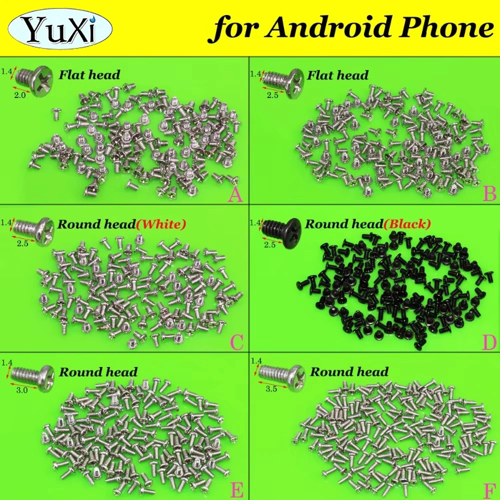 YuXi Replacement Full Screw Set for Antroid Phone Screws 1.4X2.0 2.5 3.0 3.5