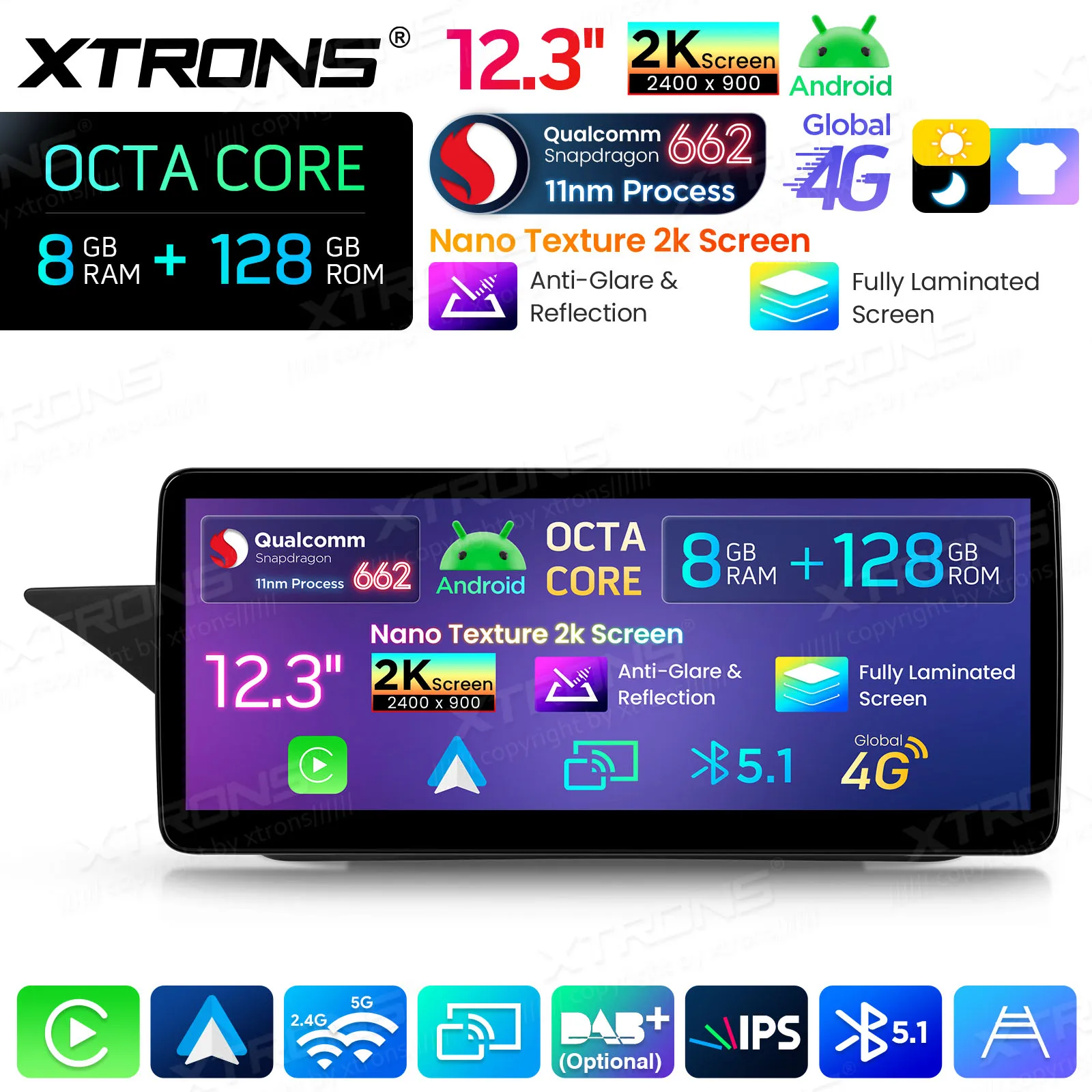 XTRONS 12.3