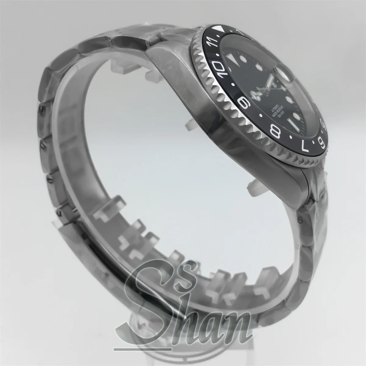 ساعة رجالية فاخرة 38 ملم 40 ملم NH35A PT5000 حركة أوتوماتيكية إطار سيراميك أسود ورمادي زجاج ياقوتي قرص مضيء وأيدي