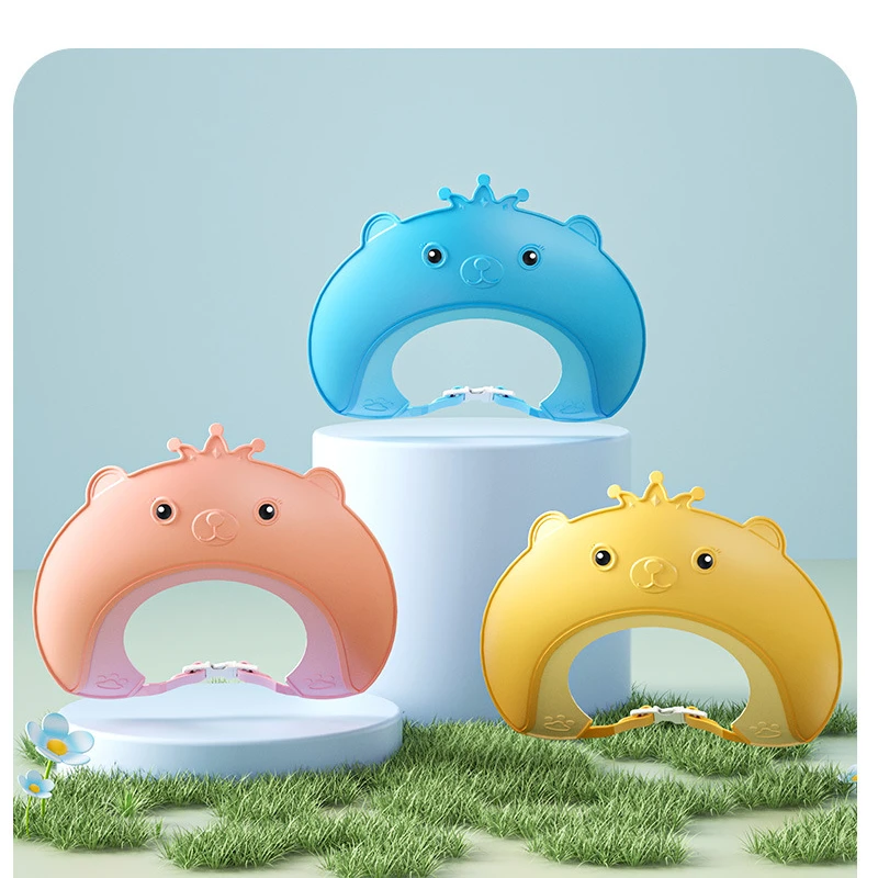 

Baby Hair Shampooer Children's Water Cap Hair Wash Ear Protector Baby Bath Caps Waterproof Hair Shampooer-Caps for Childrens