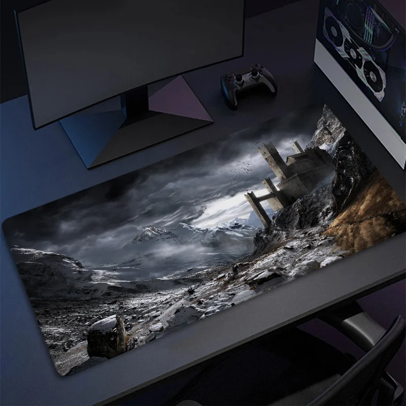 Castle Deskmat Mouse Pad Gaming Accessories Game Mats Mousepad Gamer Desk Mat Mause Anime Office Pads Pc Xxl Desktop Large Mice