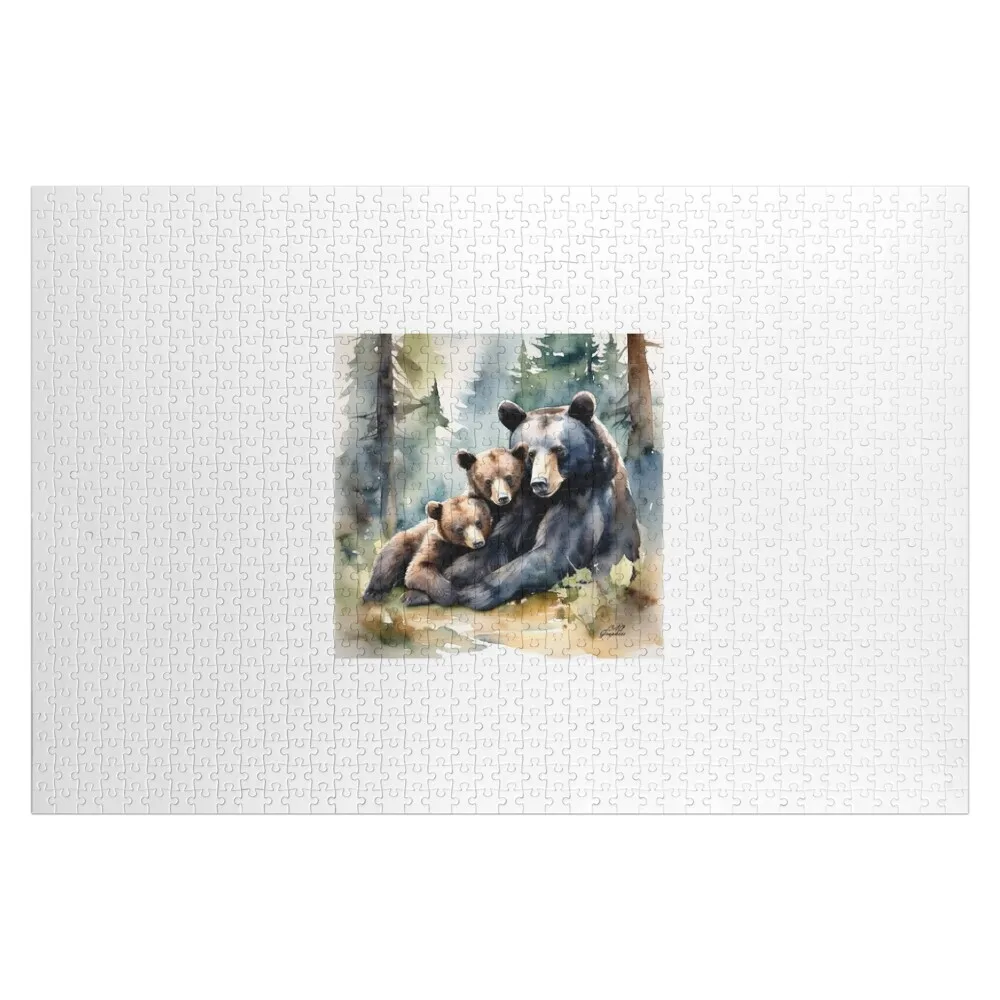 Bear And Cubs Jigsaw Puzzle Iq Customizable Gift Custom Child Gift Custom Gift Puzzle