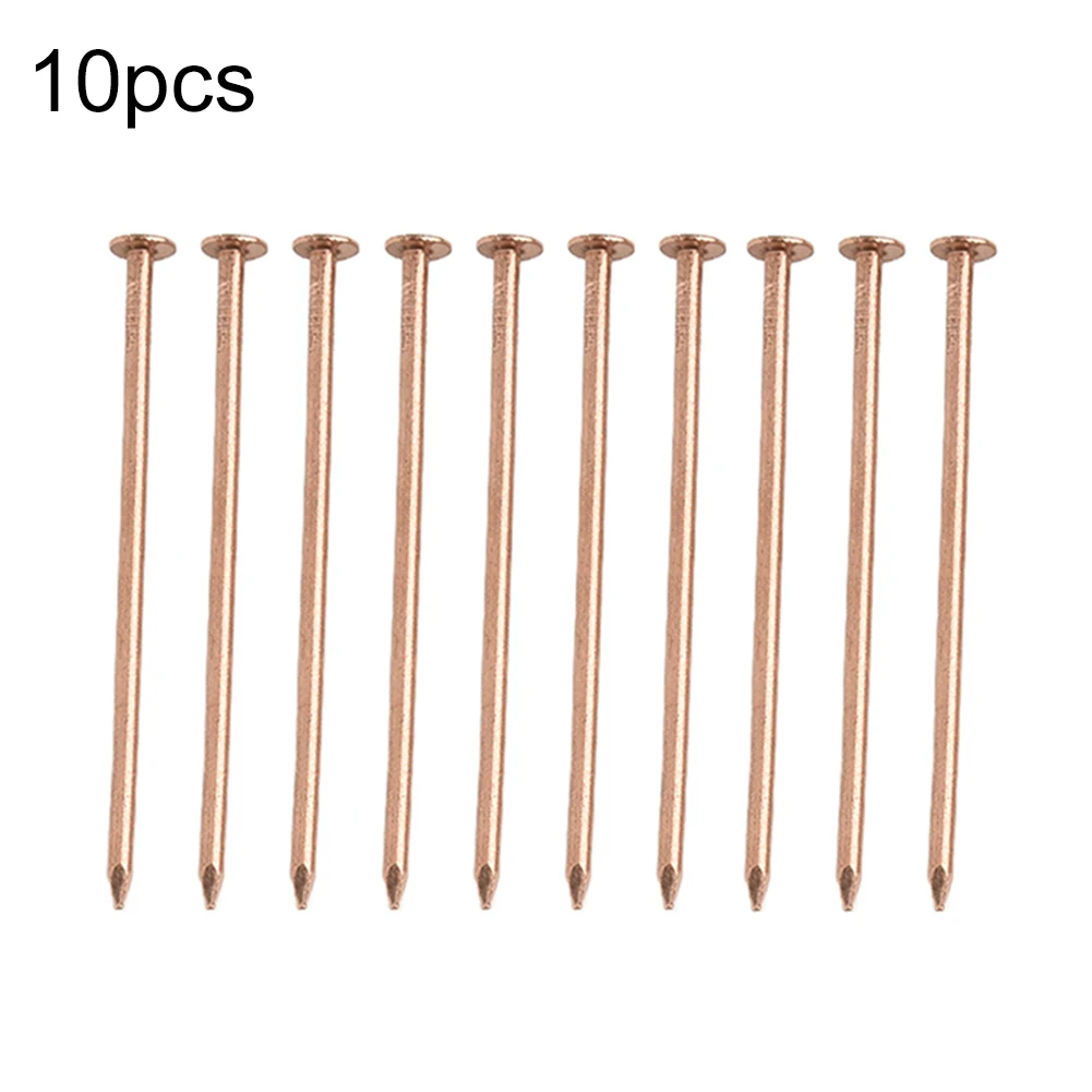 

Root Killing Copper Nails Garden Renovation 3.15 Inches Copper Nails For Killing Plants Drill Bit 10pcs Nail Set