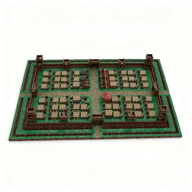 51320pcs MOC Architecture Roman Field Camp Scalable Modular Model Building Blocks Construction Assemble Collection Birthday
