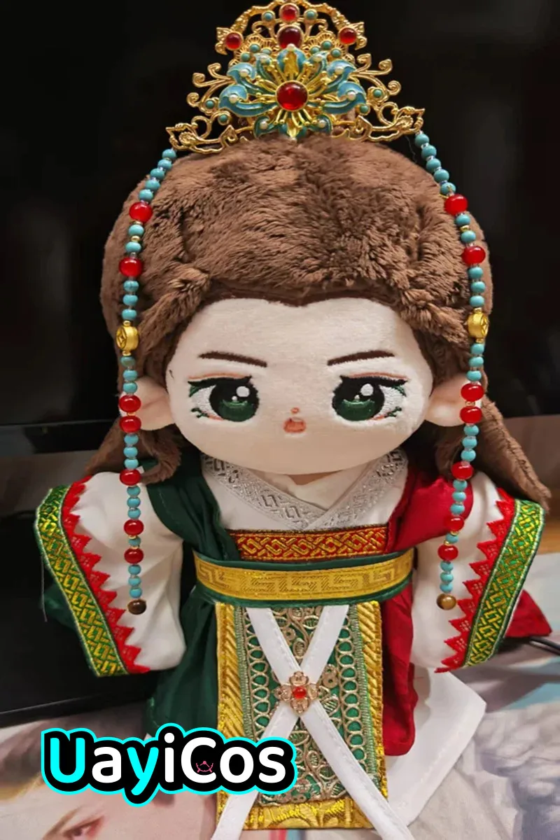 

Till The End of The Moon Luo Yunxi 20cm Doll Clothes Ancient Hair Crown Clothing Suit Stuffed Doll Anime Toy Kids Cosplay Gif