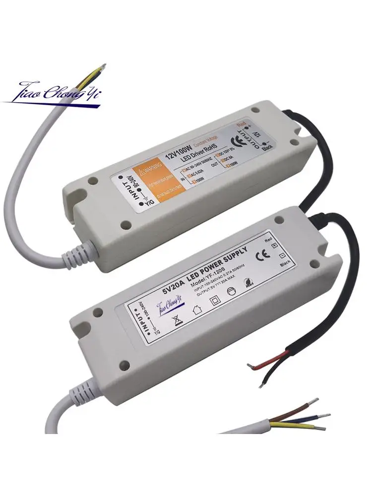 Alimentation 5V, pilote LED 12V, adaptateur d'alimentation 5 volts, 12 volts 60W 72W 100W AC 110V 220V à DC 5V 12V 8A 20A, transformateur de bande LED