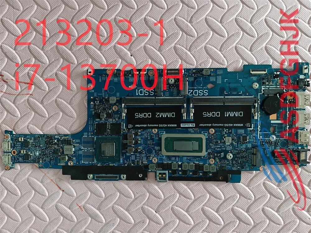 213203-1 For DELL Precision 3581 Notebook Mainboard CN-0W8PHD 0W8PHD UMA SRMJ1 Core i7-13700H DDR5 Laptop Motherboard Tested