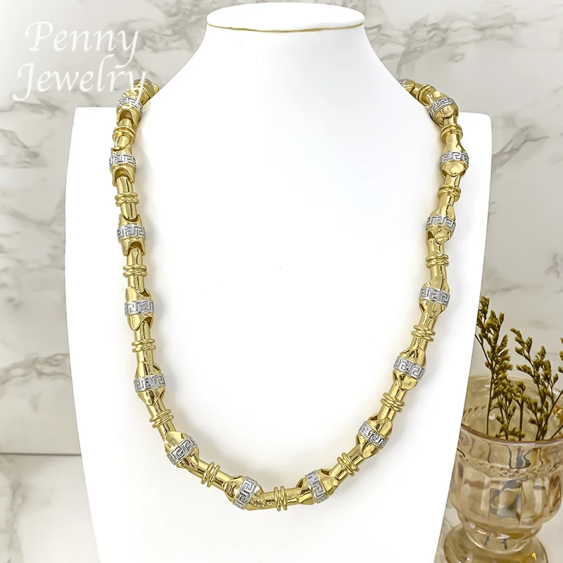 two-tones-top-quanlity-24inch-golden-chian-necklace-hip-hop-jewelry-set-for-men-engagement-jewellery-for-party-wedding-gifts