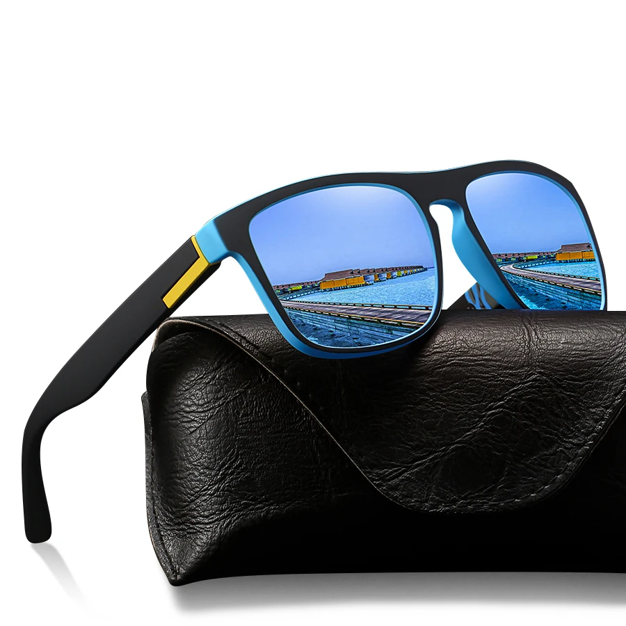 7 قطع أزياء خمر الديكور الملونة النظارات الشمسية الرجال النساء الصيد القيادة الفاخرة العلامة التجارية مصمم نظارات شمسية نظارات UV400