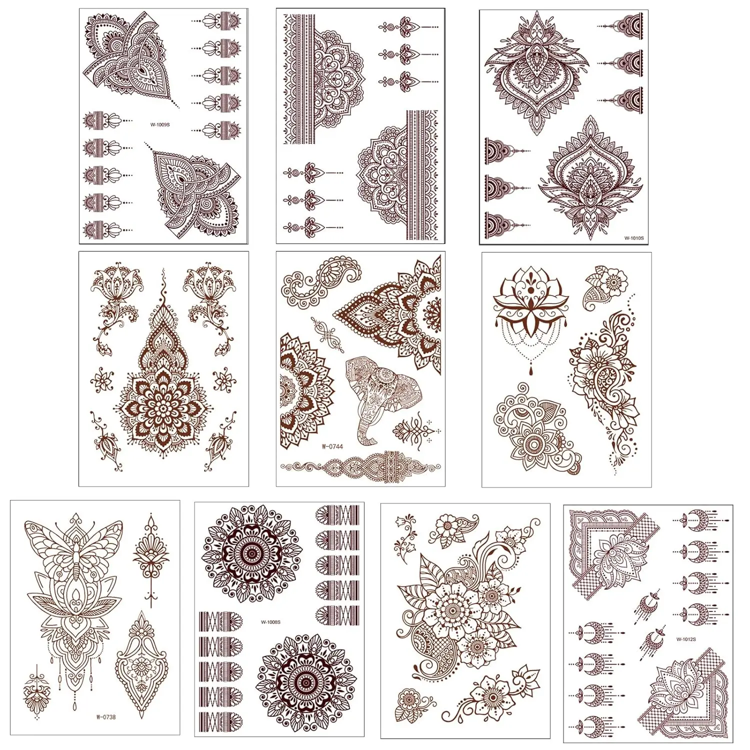 Wholesale 120 Sheets Temporary Tattoos Stickers Body Arm Chest Shoulder Tattoos for Women