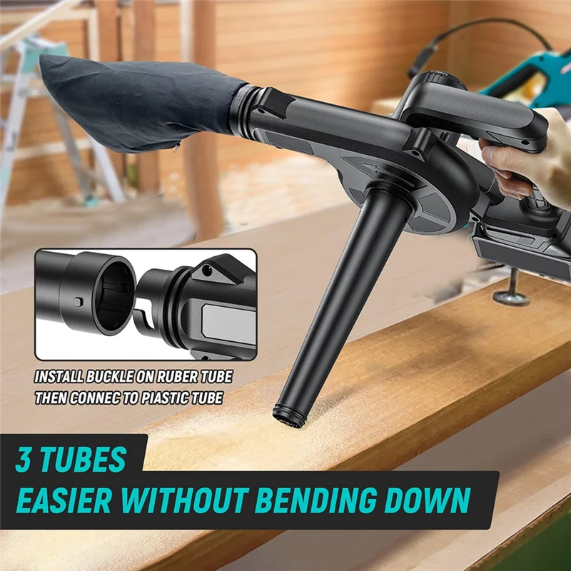 منفاخ أوراق شجر لاسلكي صغير لبطارية 18 فولت BL1830 2 في 1 منفاخ كهربائي ومكنسة كهربائية خفيفة الوزن ومحمولة #5